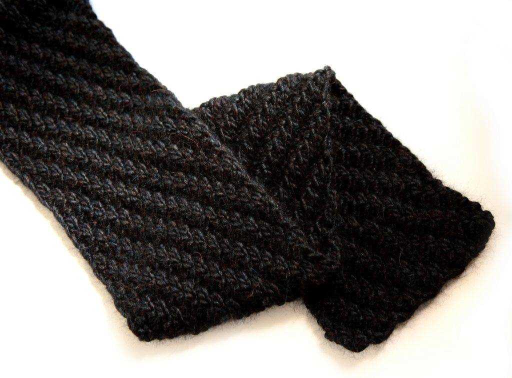 Ribbed scarf knitting pattern