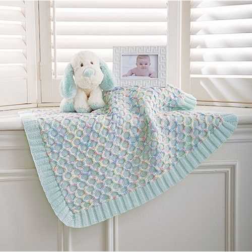 Honeycomb baby blanket knitting pattern