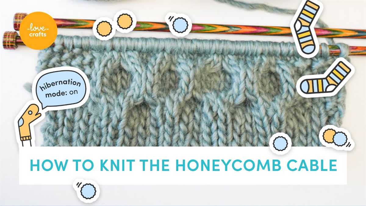Honeycomb cable knit pattern