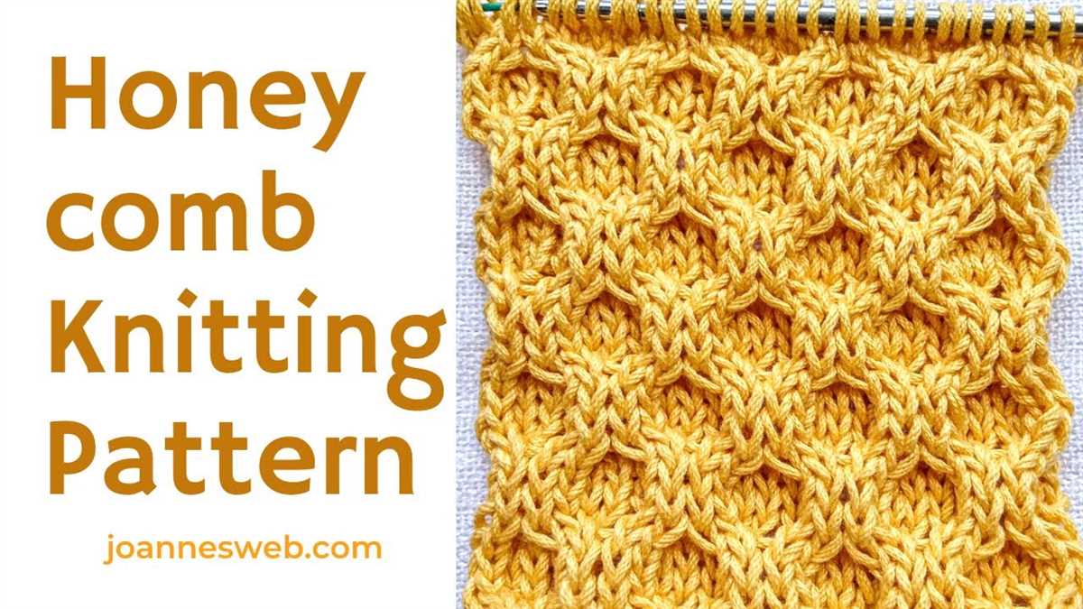 Honeycomb knitting pattern for scarf
