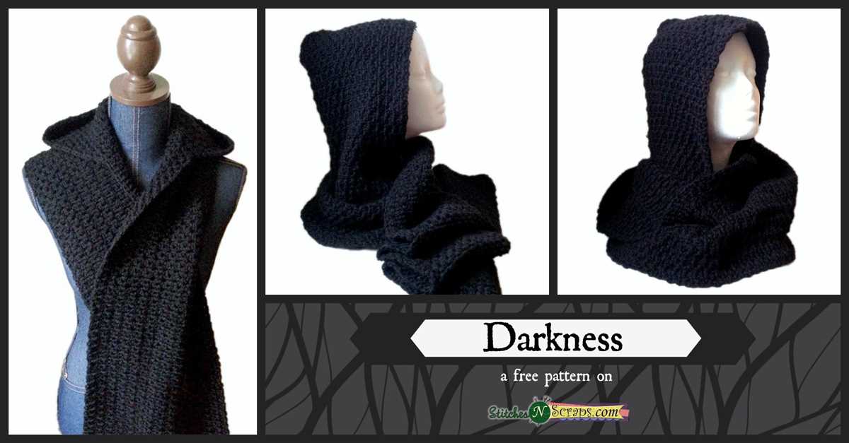 Hooded infinity scarf knit pattern