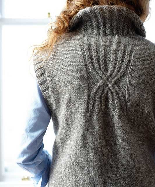 Hooded vest knitting pattern