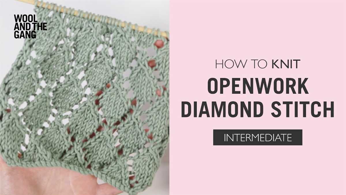 How to knit a diamond pattern