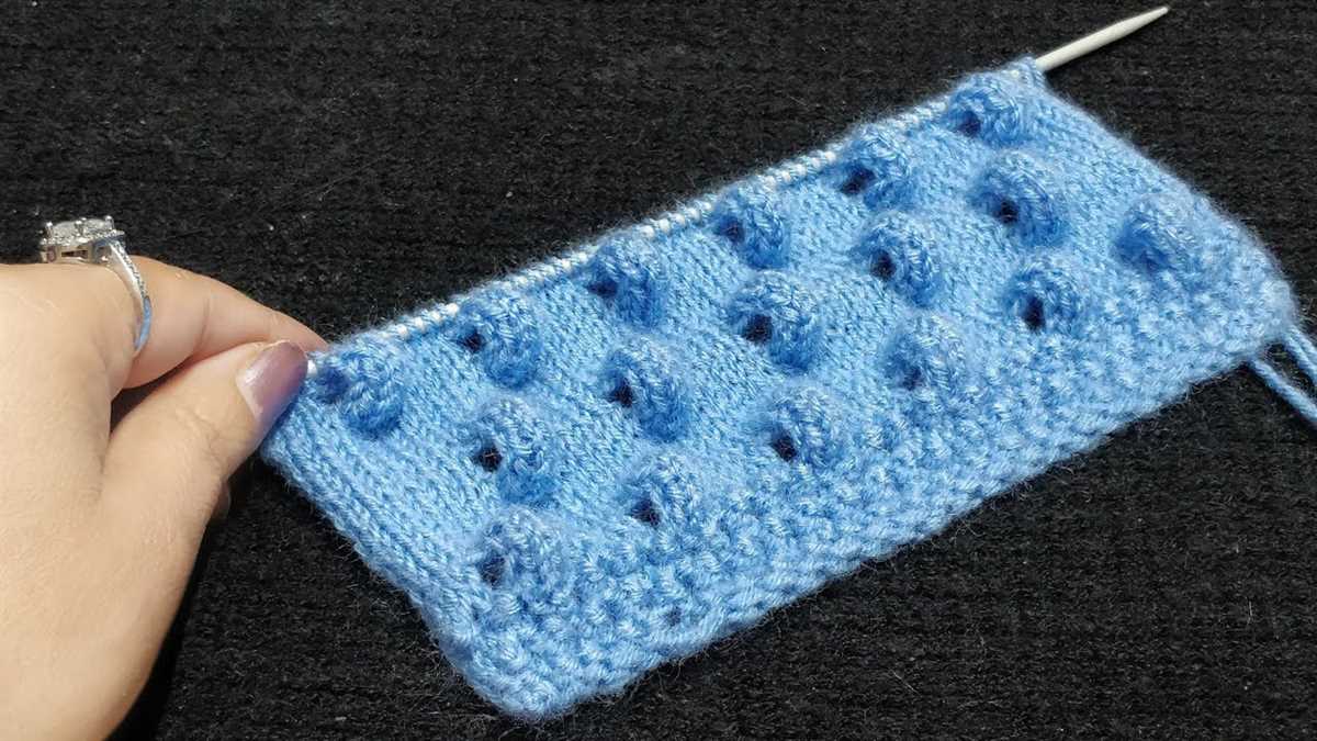 How to knit loops on a pattern