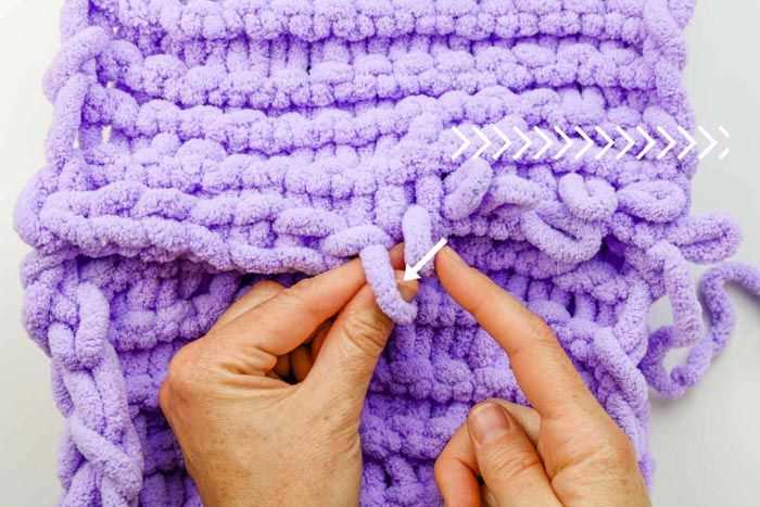 How to make a knitting pattern bigger