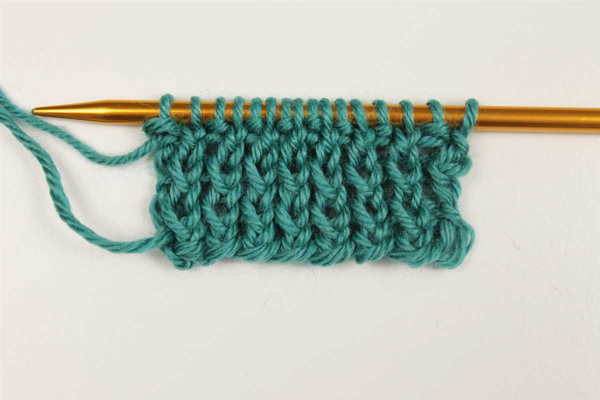 How to knit rib pattern