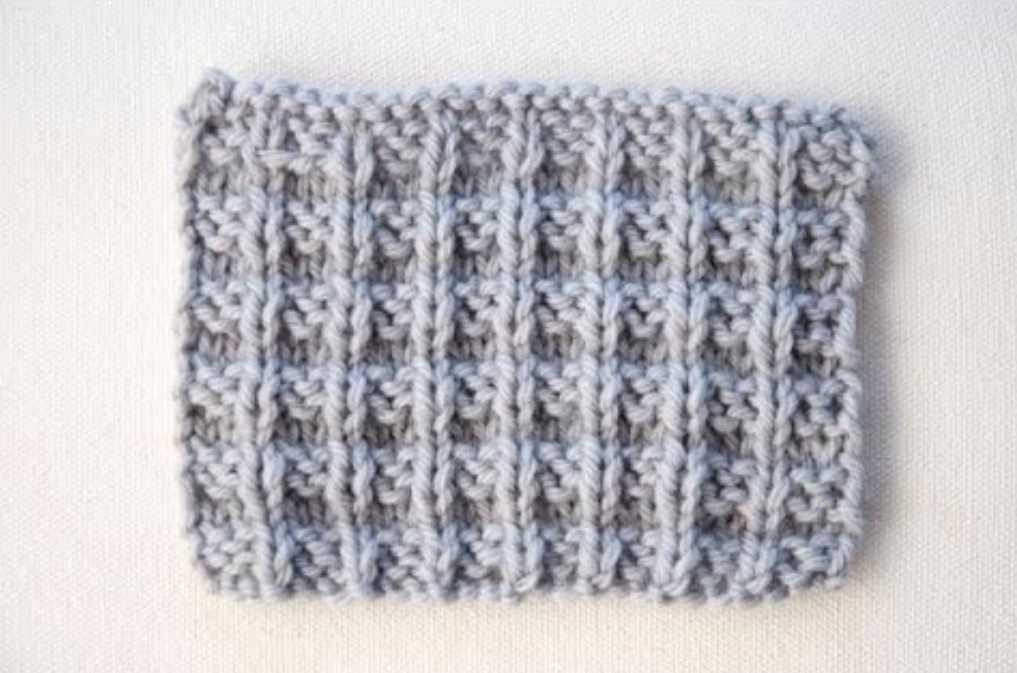 How to knit waffle pattern