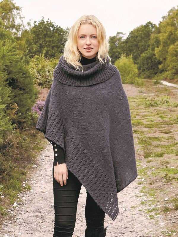 Ladies poncho knitting pattern