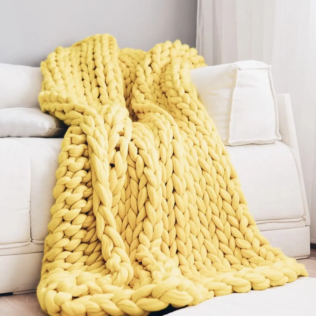 Huge knit blanket pattern