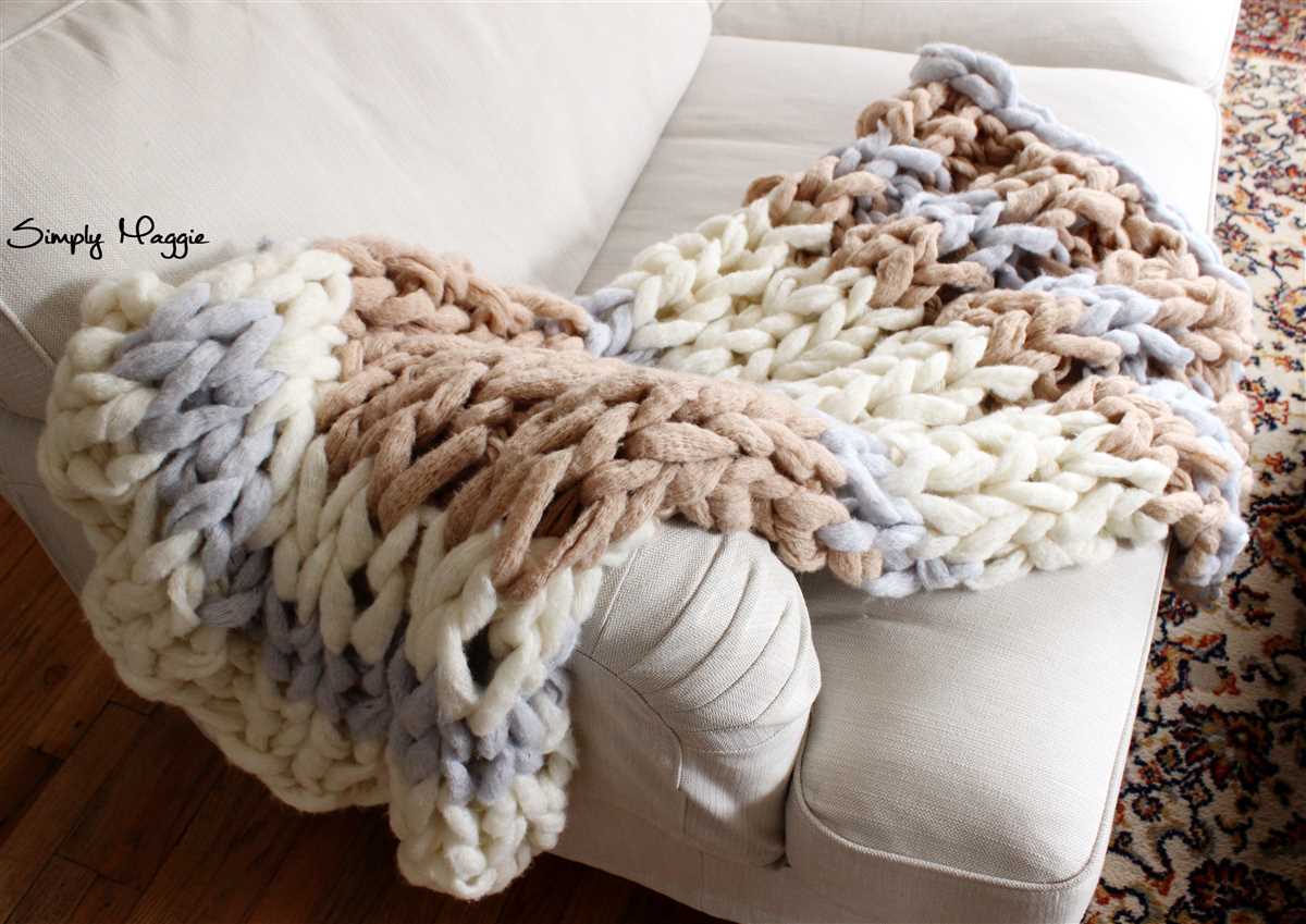 Huge knit blanket pattern