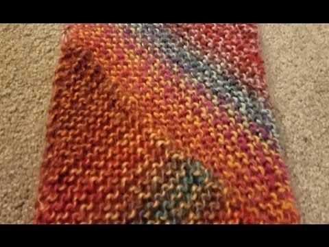 Diagonal knitted scarf pattern free
