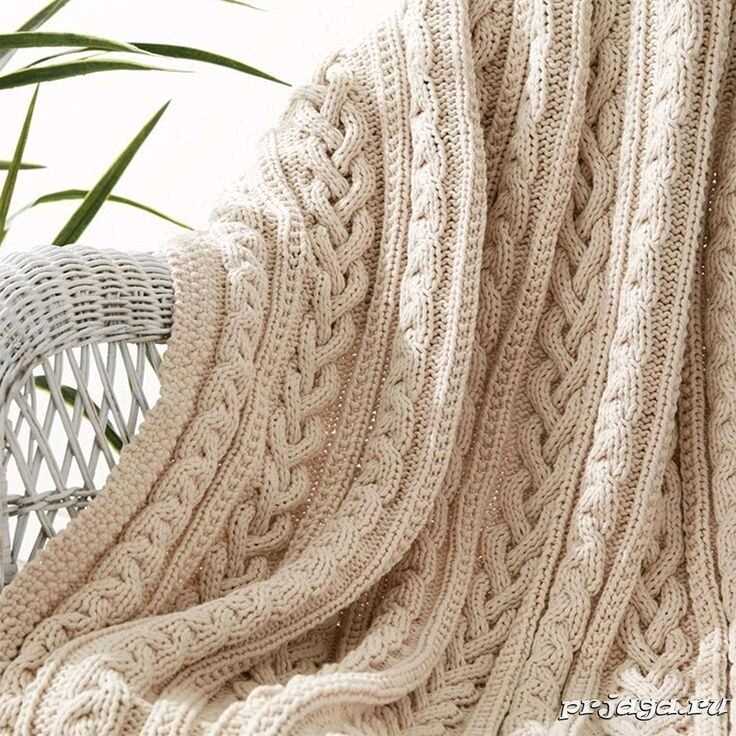 Cable knit throw blanket pattern