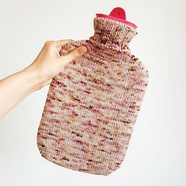 Free knitting pattern hot water bottle cover uk
