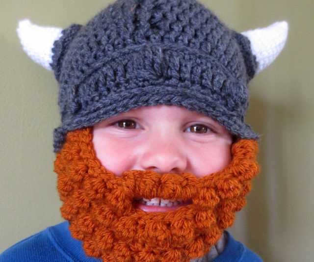 Knitting pattern viking helmet and beard