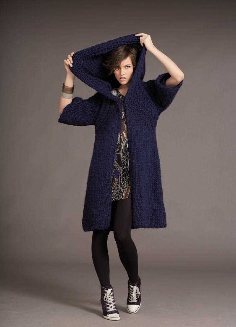 Chunky knit coat pattern