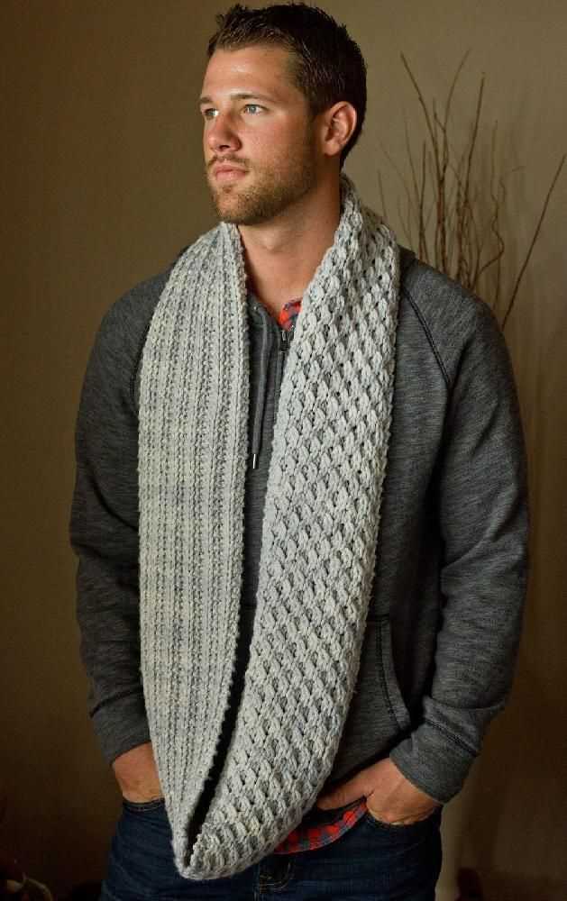 Mens knitted scarf pattern
