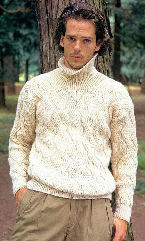 Men's turtleneck knitting pattern
