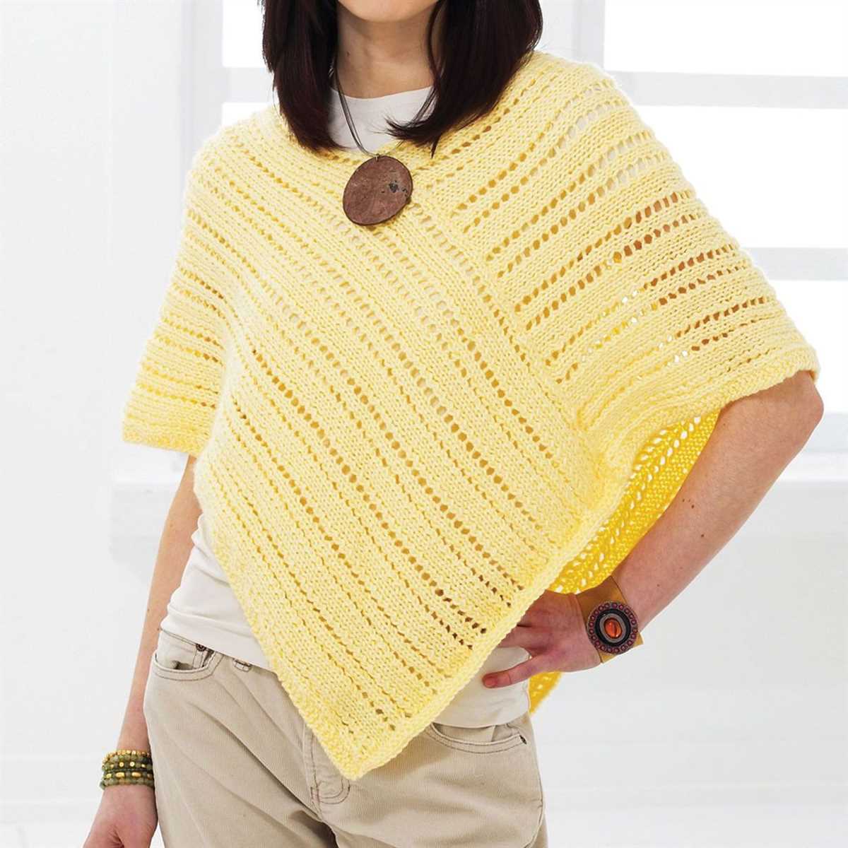 Free knitted poncho patterns for adults
