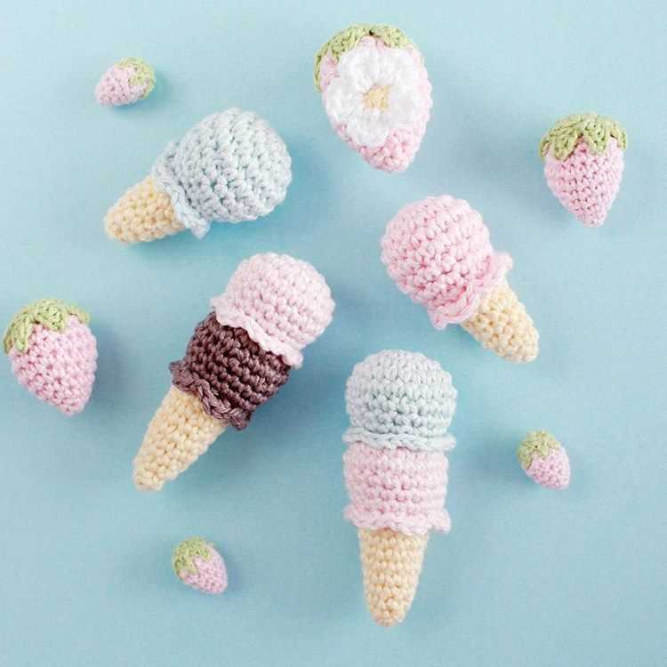 Ice cream hat knitting pattern