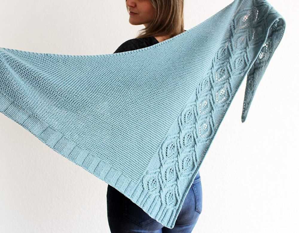 Icelandic shawl knit pattern