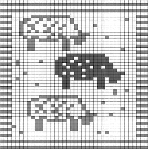 Sheep motif knitting pattern