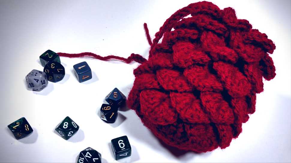 Knitted dice bag pattern