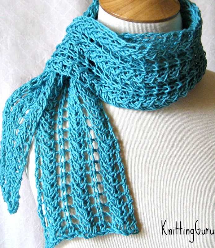 Easy knit lace scarf pattern free