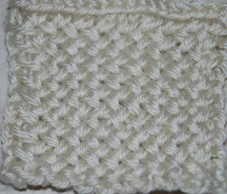 Basket weave pattern knitting