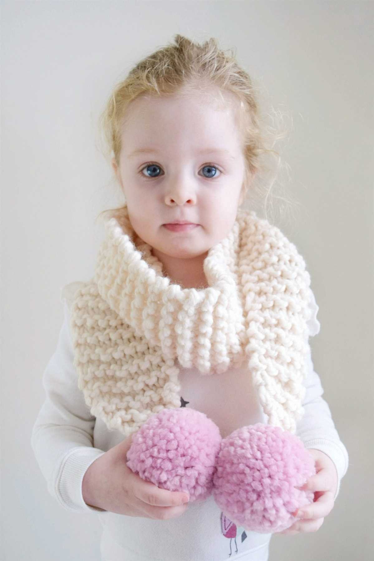 Childrens chunky scarf knitting pattern