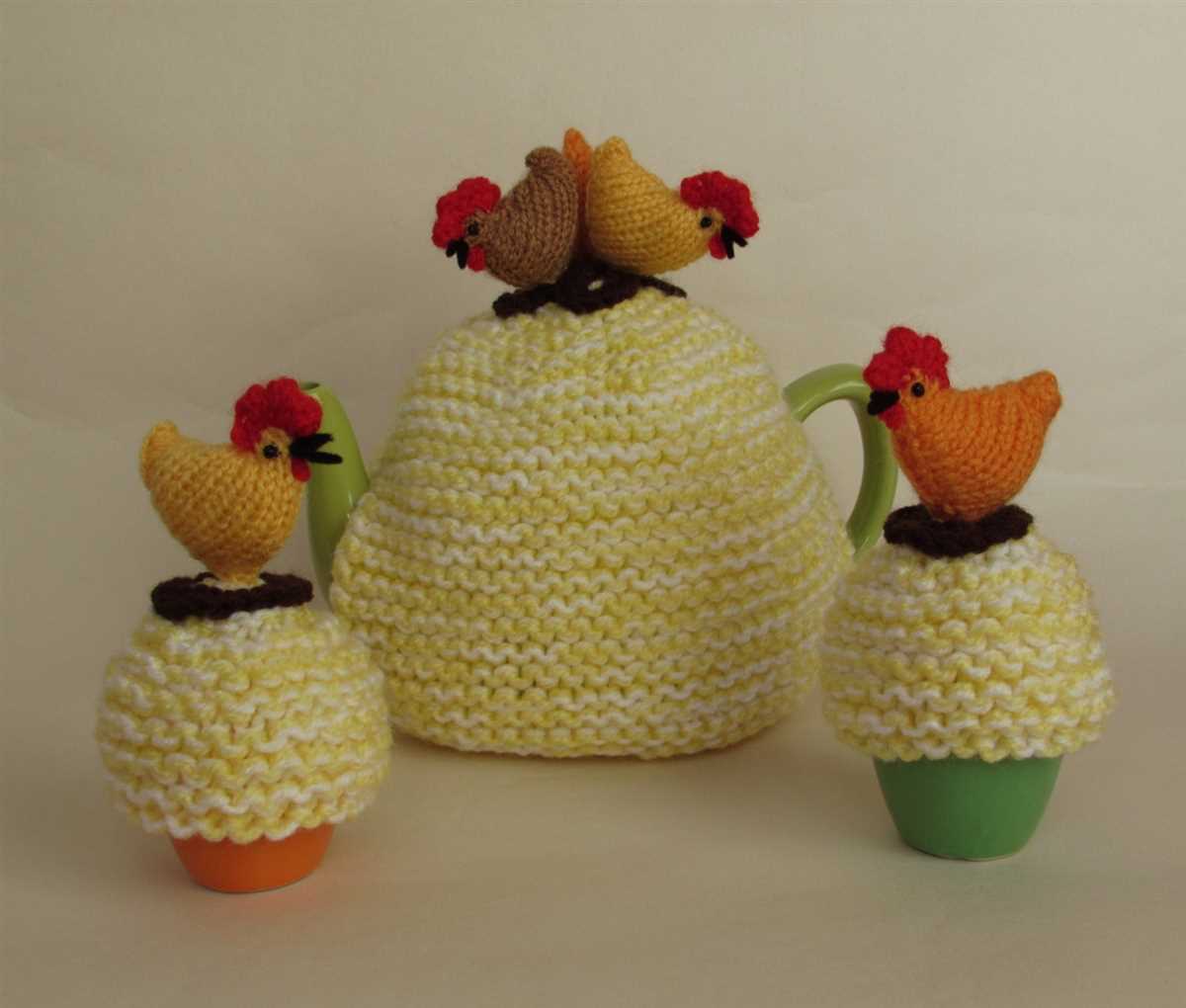 Knitted chick egg cosy pattern