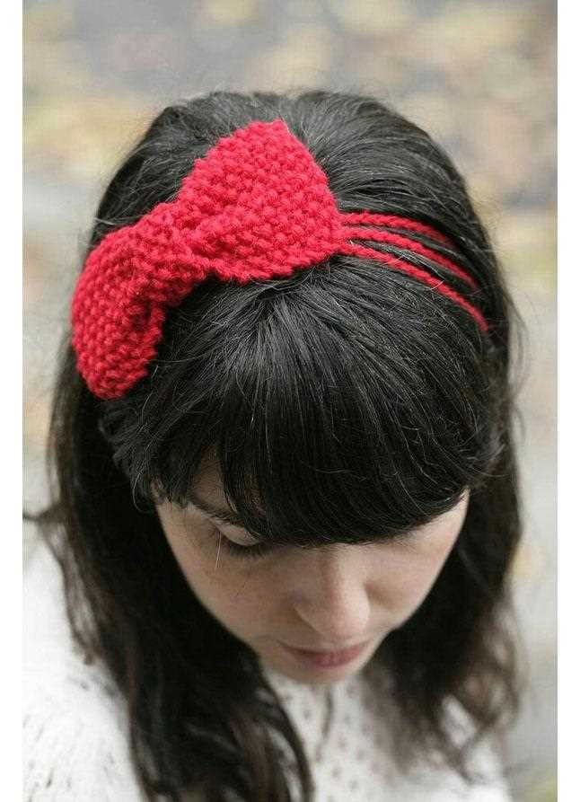 Knit headband bow pattern