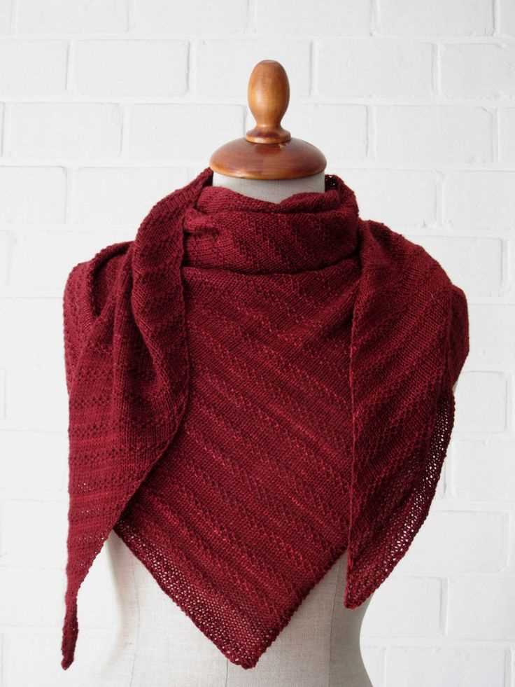 Asymmetrical shawl knitting pattern