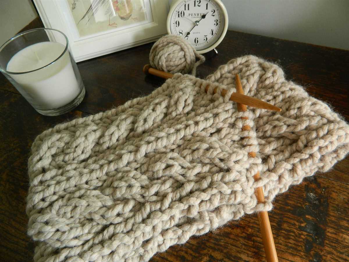 Bulky yarn scarf knit pattern