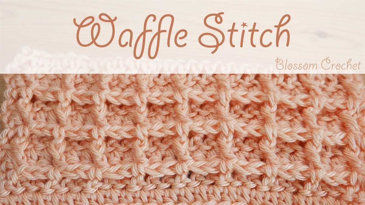 Knit waffle stitch scarf pattern