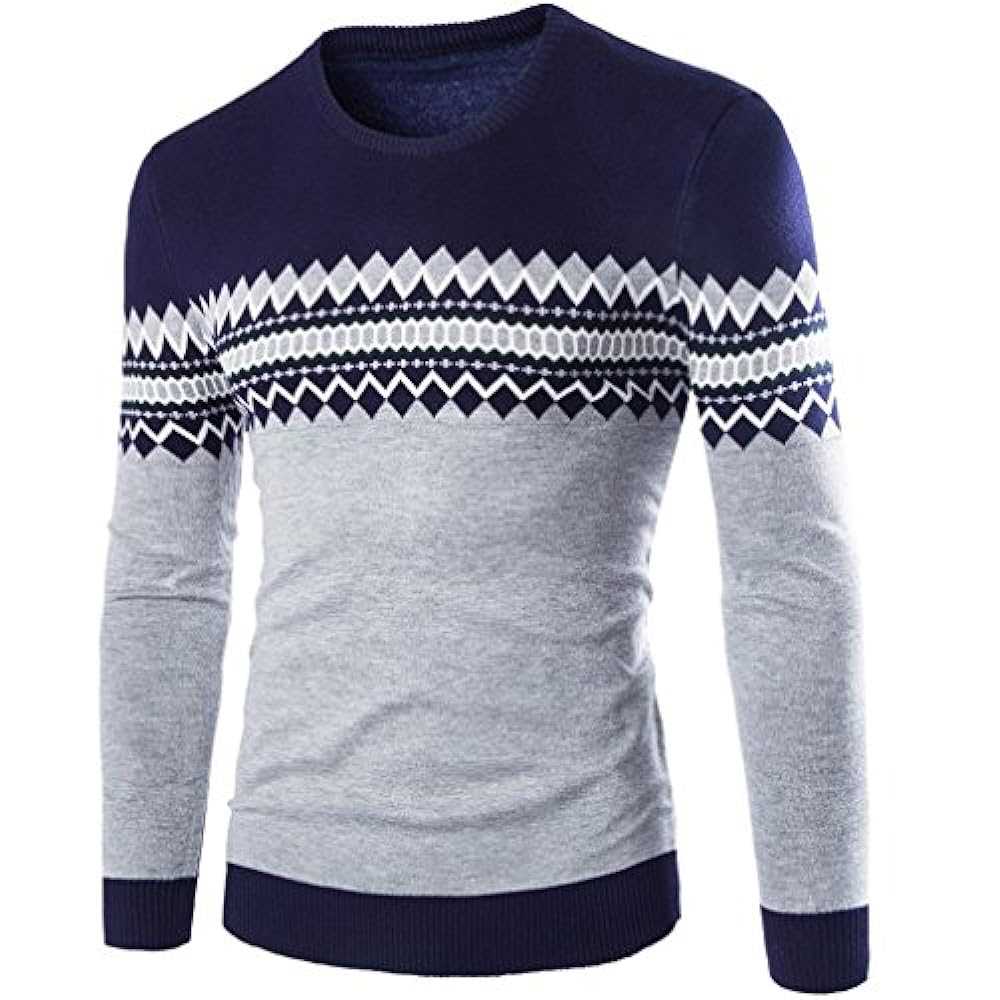 Simple crew neck sweater knitting pattern