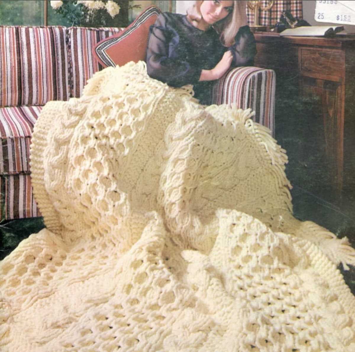 Irish knit blanket pattern