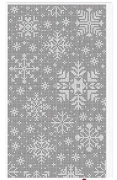 Snowflake lace knitting pattern