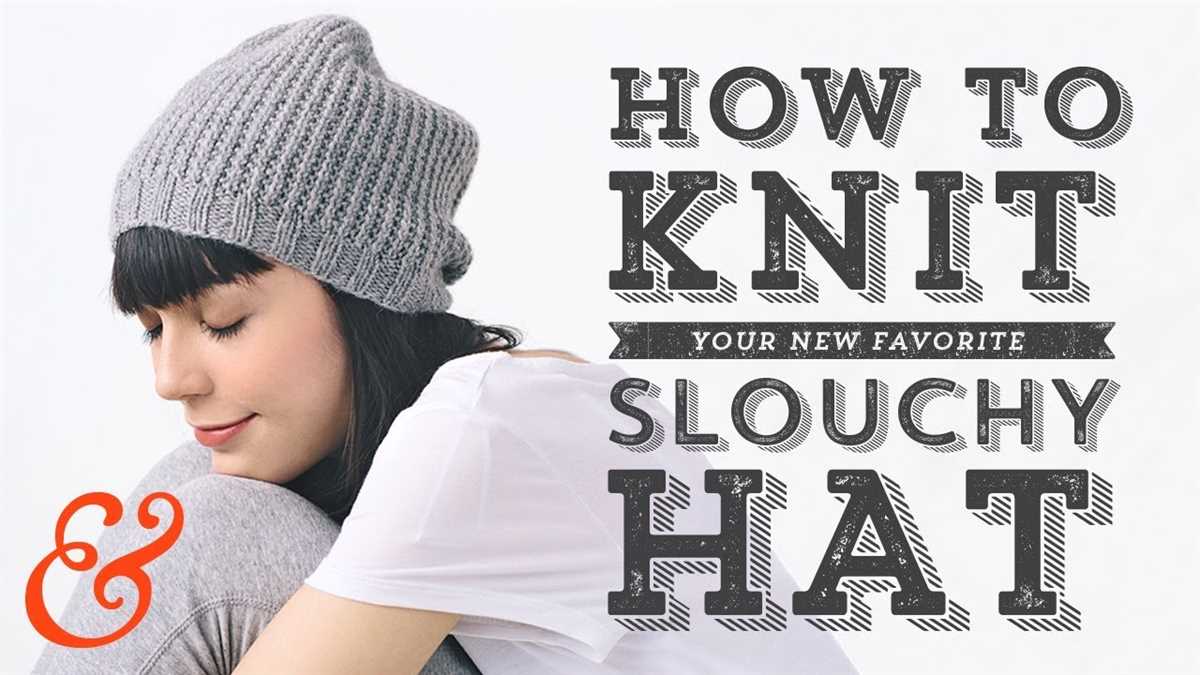 Knit slouchy hat pattern