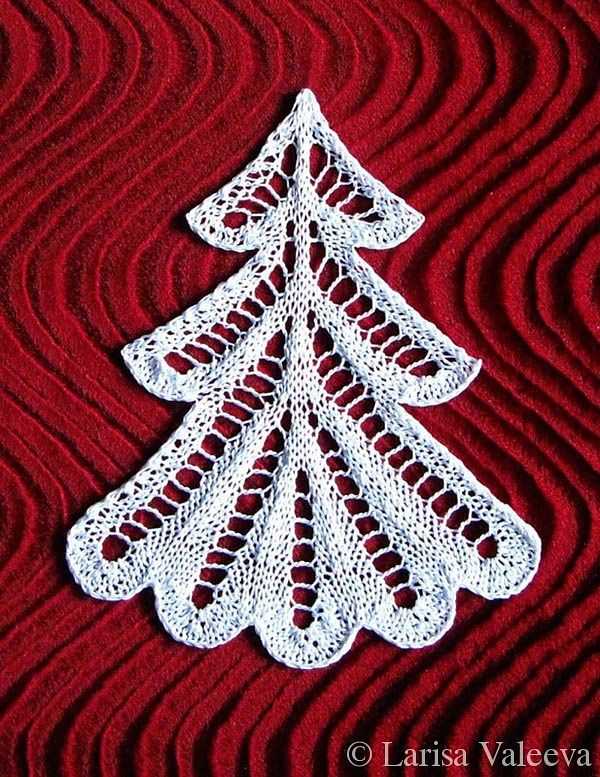 Knitted christmas tree ornament pattern