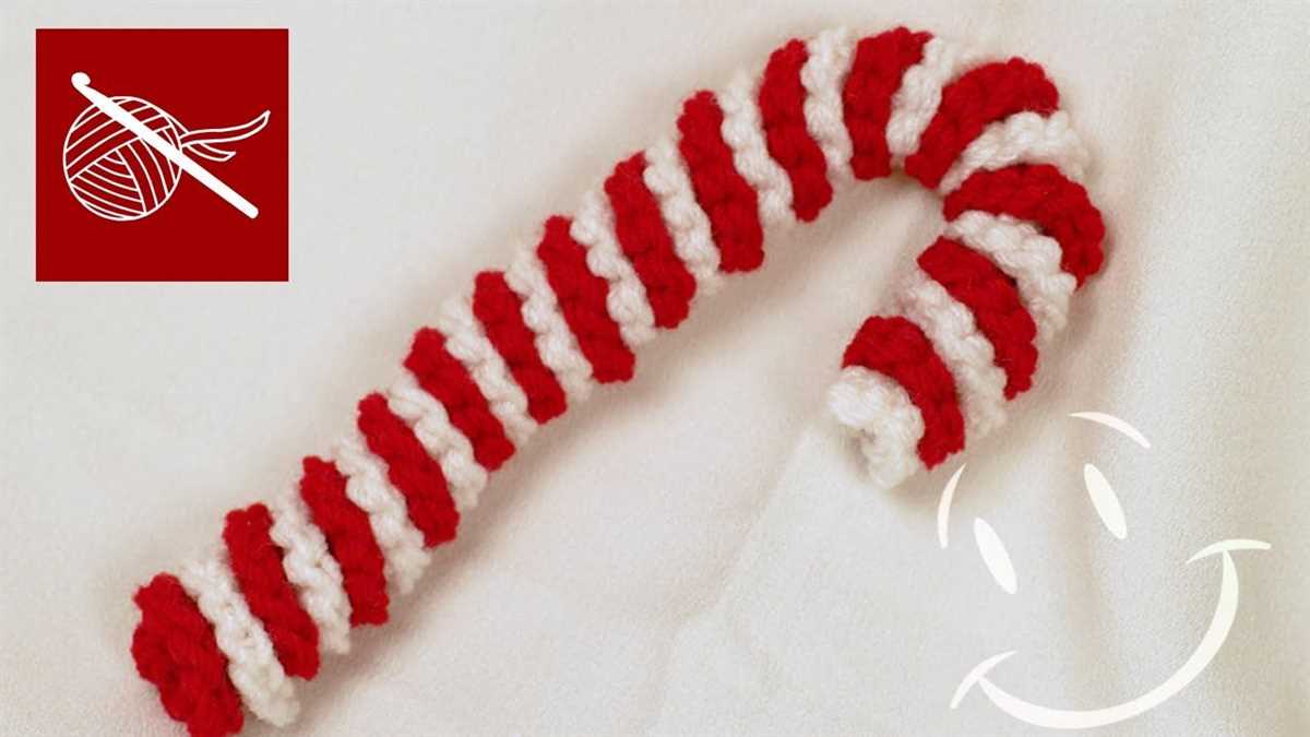 Knitted candy cane pattern