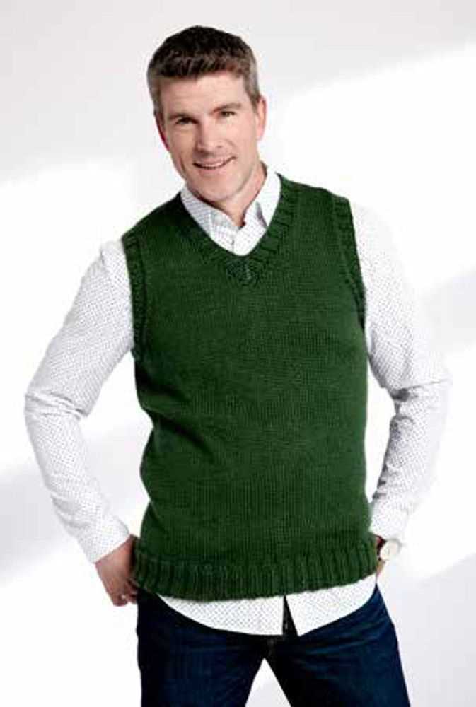 V neck sweater vest knitting pattern free
