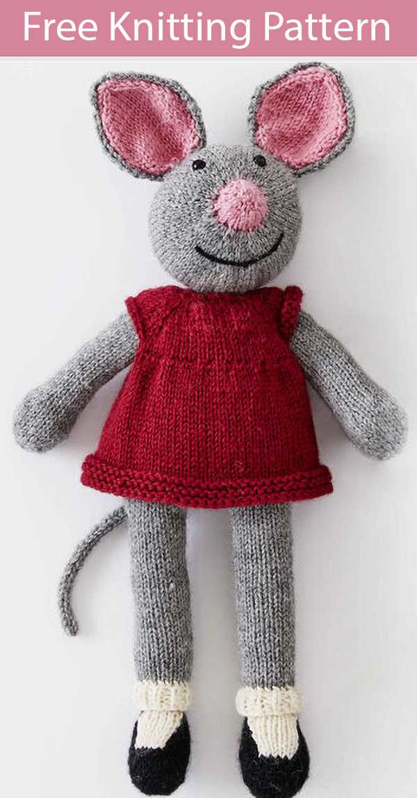 Knitted mice pattern