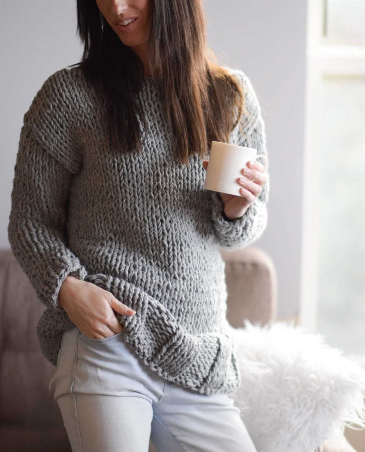Chunky knit hoodie pattern