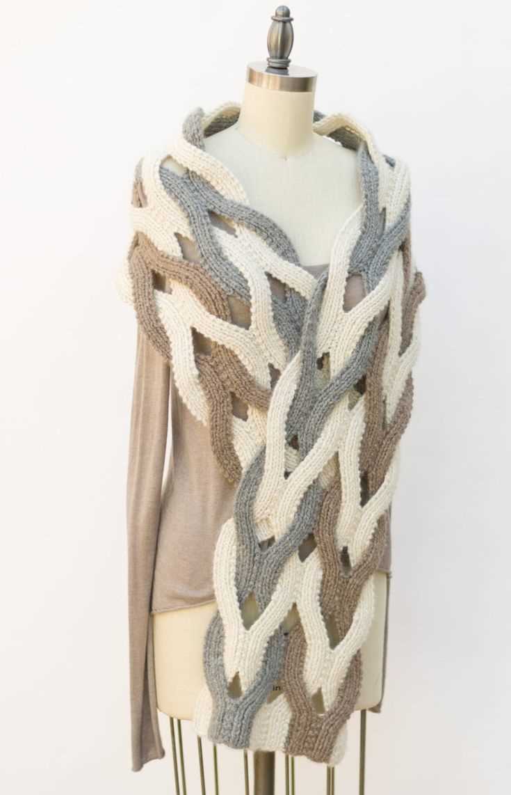 Japanese weave wrap knit pattern