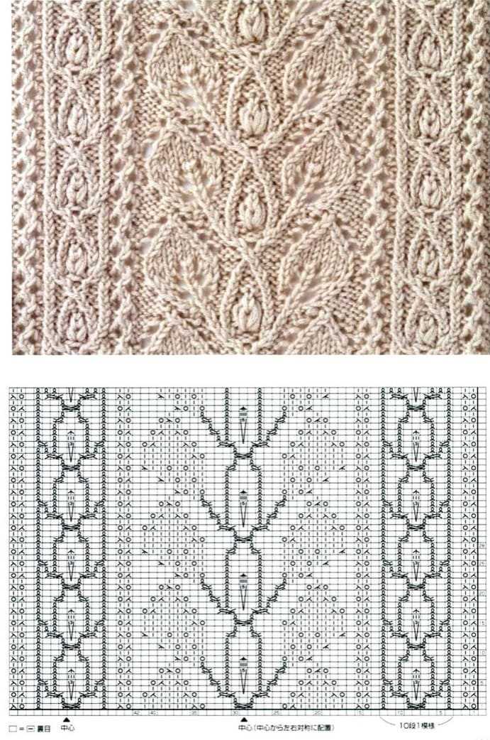 Japanese weave wrap knit pattern