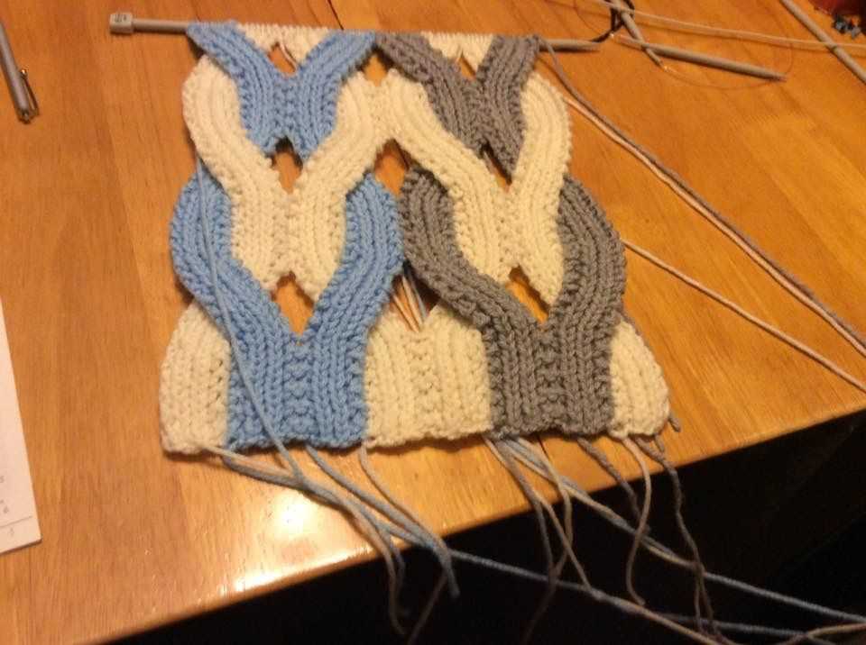 Japanese weave wrap knit pattern