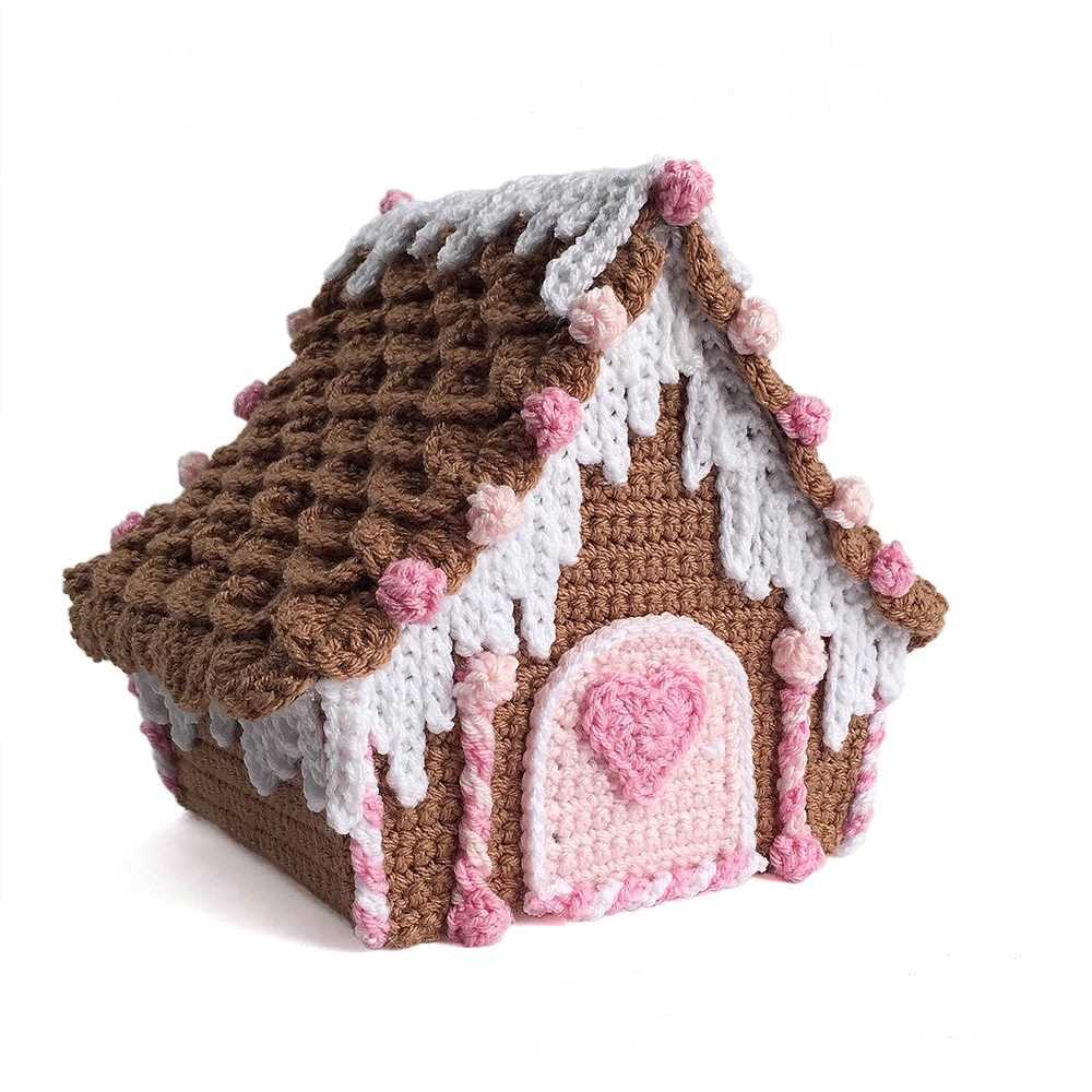 Free gingerbread house knitting pattern