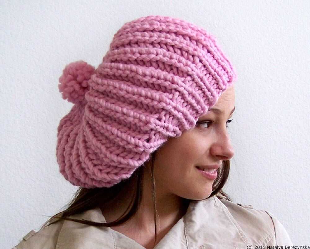 Chunky slouchy hat knitting pattern