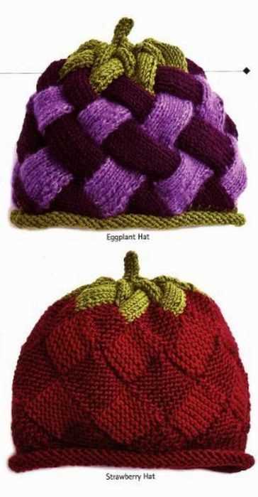 Eggplant hat knitting pattern