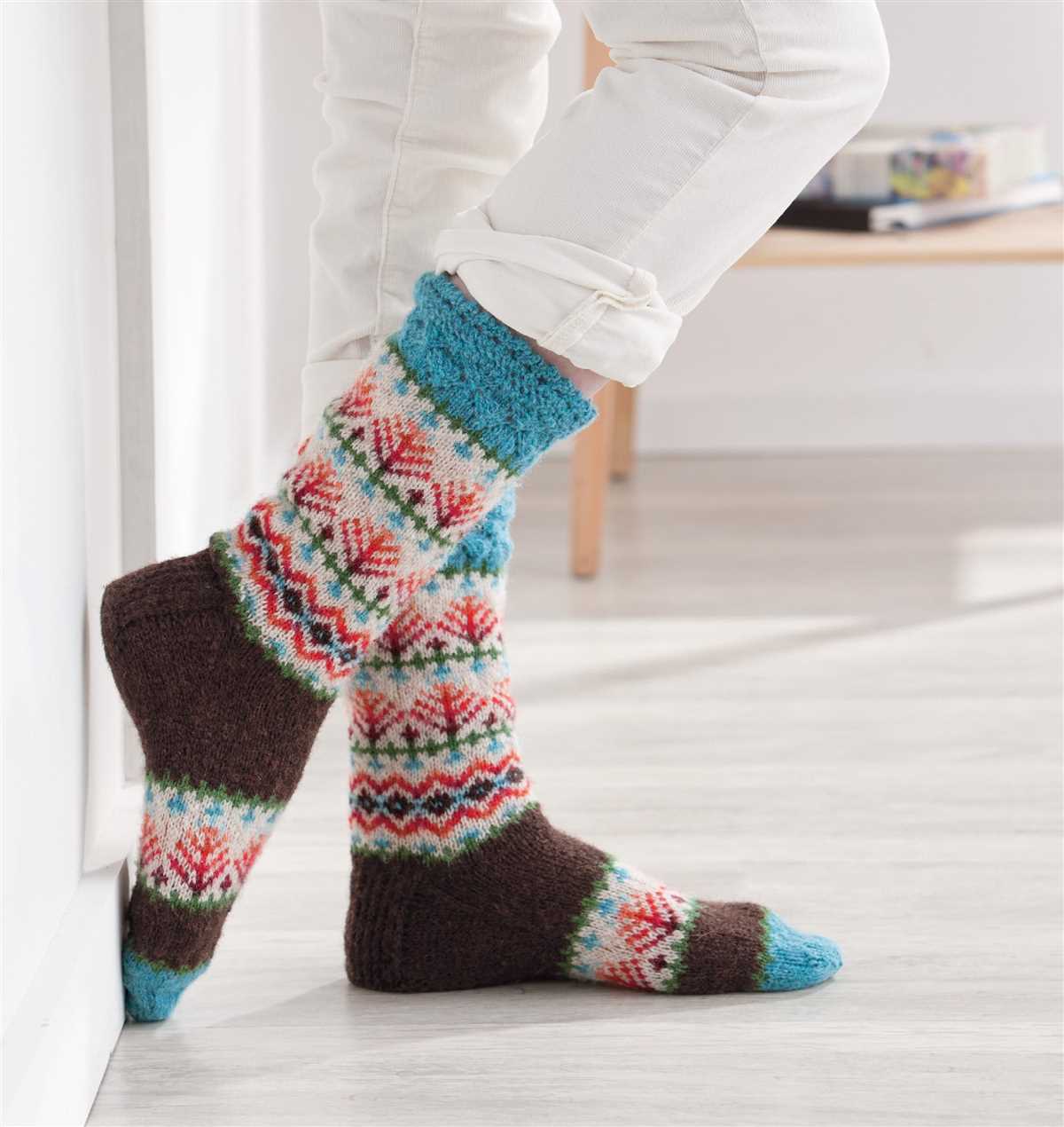 Male socks knitting pattern